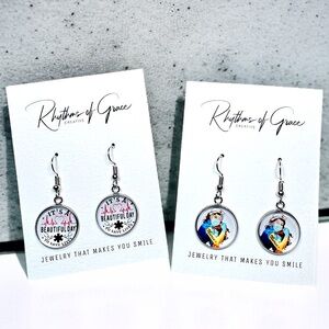 Save Lives in Style: Adorable Nurse & Grey's Anatomy Dangle Earrings! Cabochon